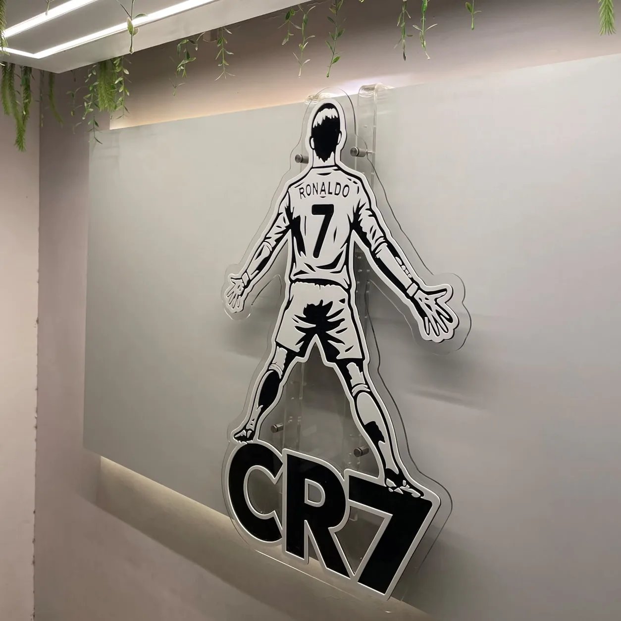 CR7 Ronaldo LED Wall Art - Side View