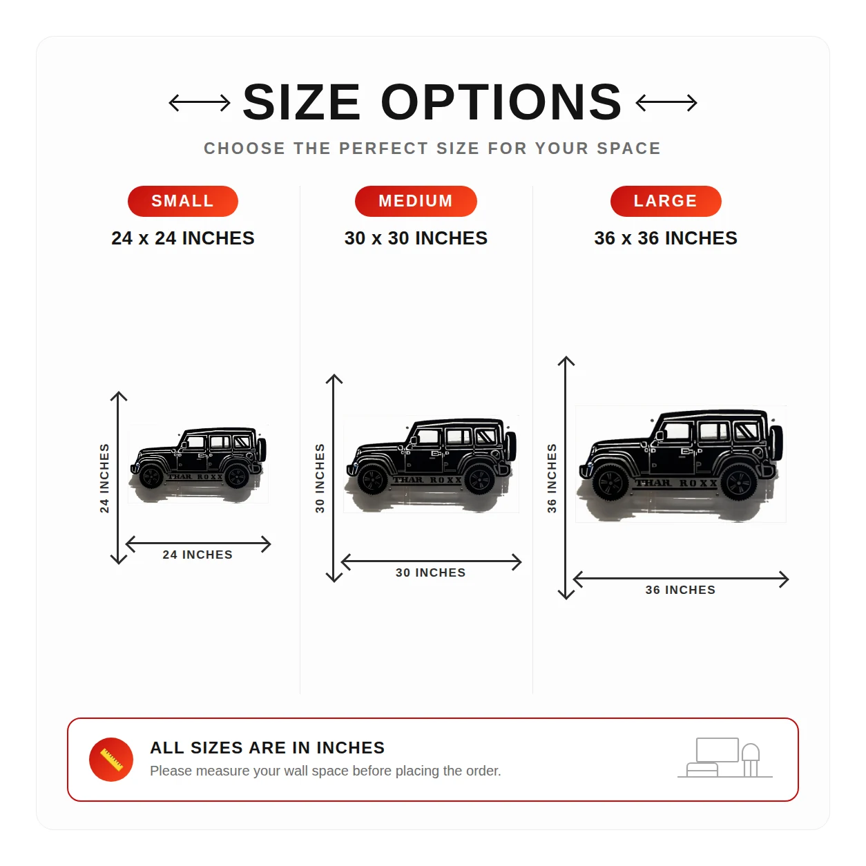 Thar Roxx LED Wall Art - Size Options